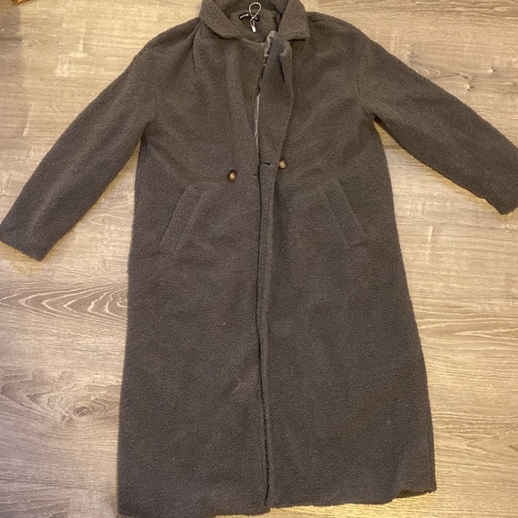 SHEIN gray teddy coat - Picture 2 of 4